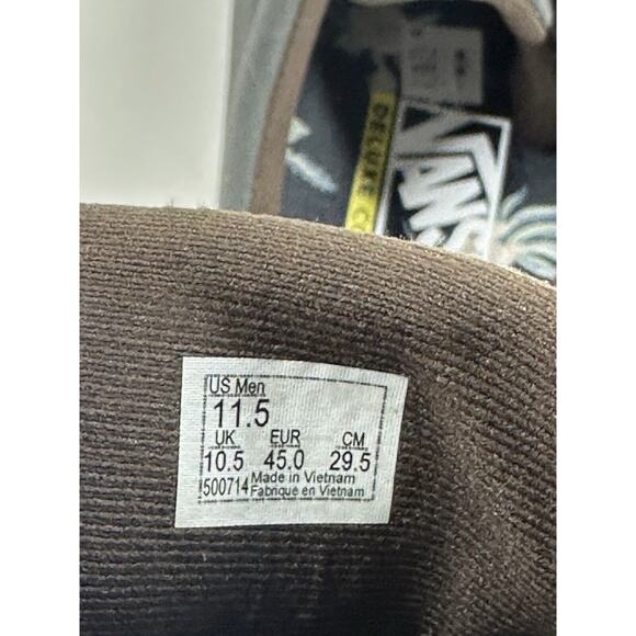 Vans Off The Wall Mens Size 11.5 Green/grey Low Top Skate Casual Sneaker 500714 - Picture 7 of 9